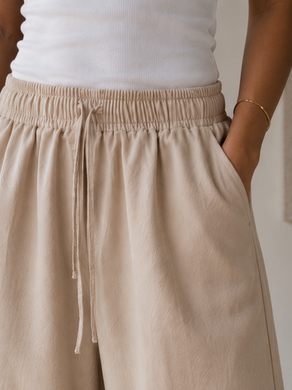 Muse Linen Pants – Beige