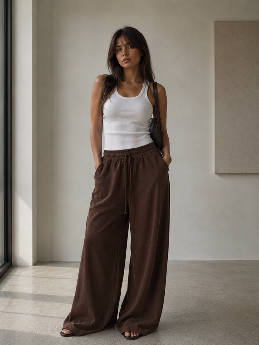 Muse Linen Pants – Brown