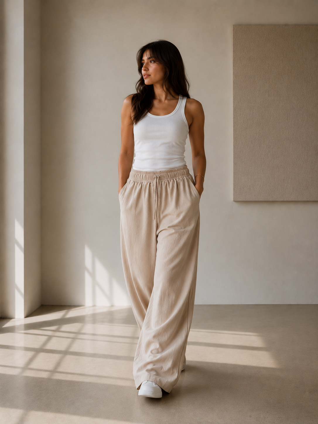 Muse Linen Pants – Beige