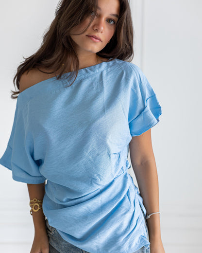 Selena Top in baby blue